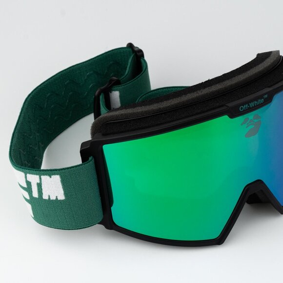 Off-White Ski Goggles Men Black Green Miror OERI055 5555 NEW AUTHENTIC - Picture 8 of 13